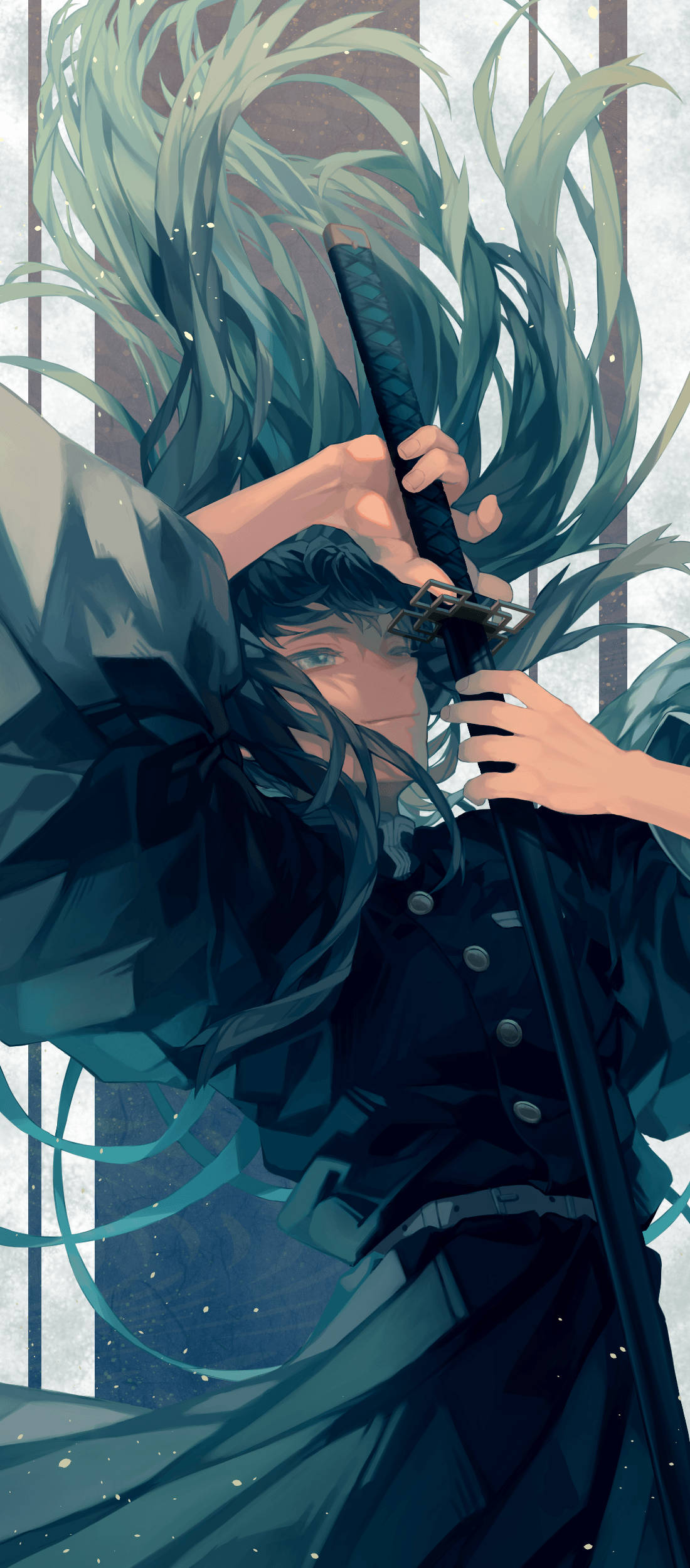 Muichiro Tokito Vertical Draw Picha ya Ukuta