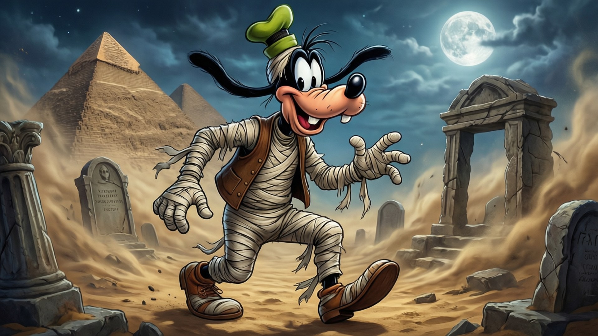 Mumia Goofy ya Ajabu Picha ya Ukuta
