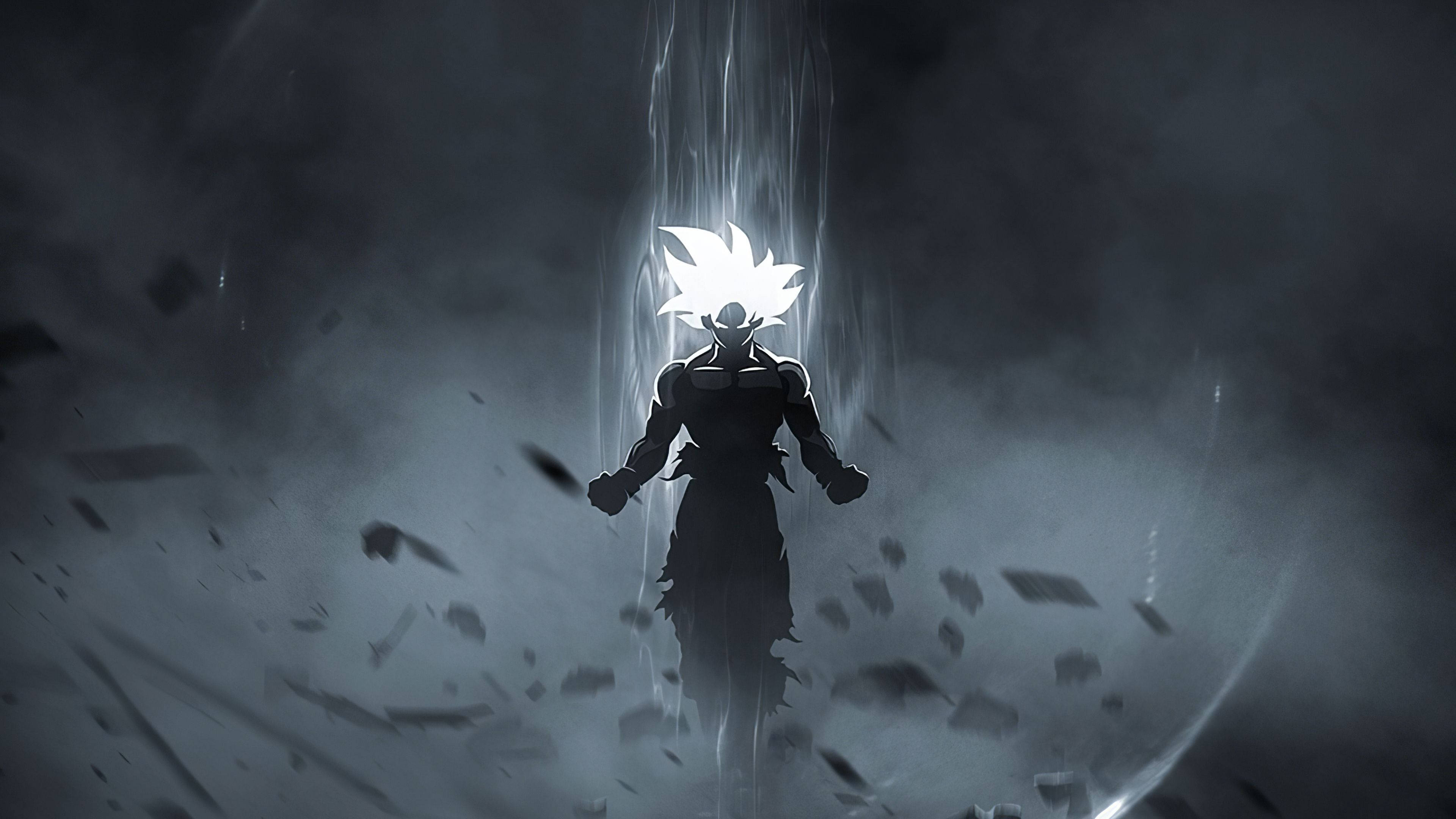 Mungu wa Sayani Goku DBZ 4K Picha ya Ukuta