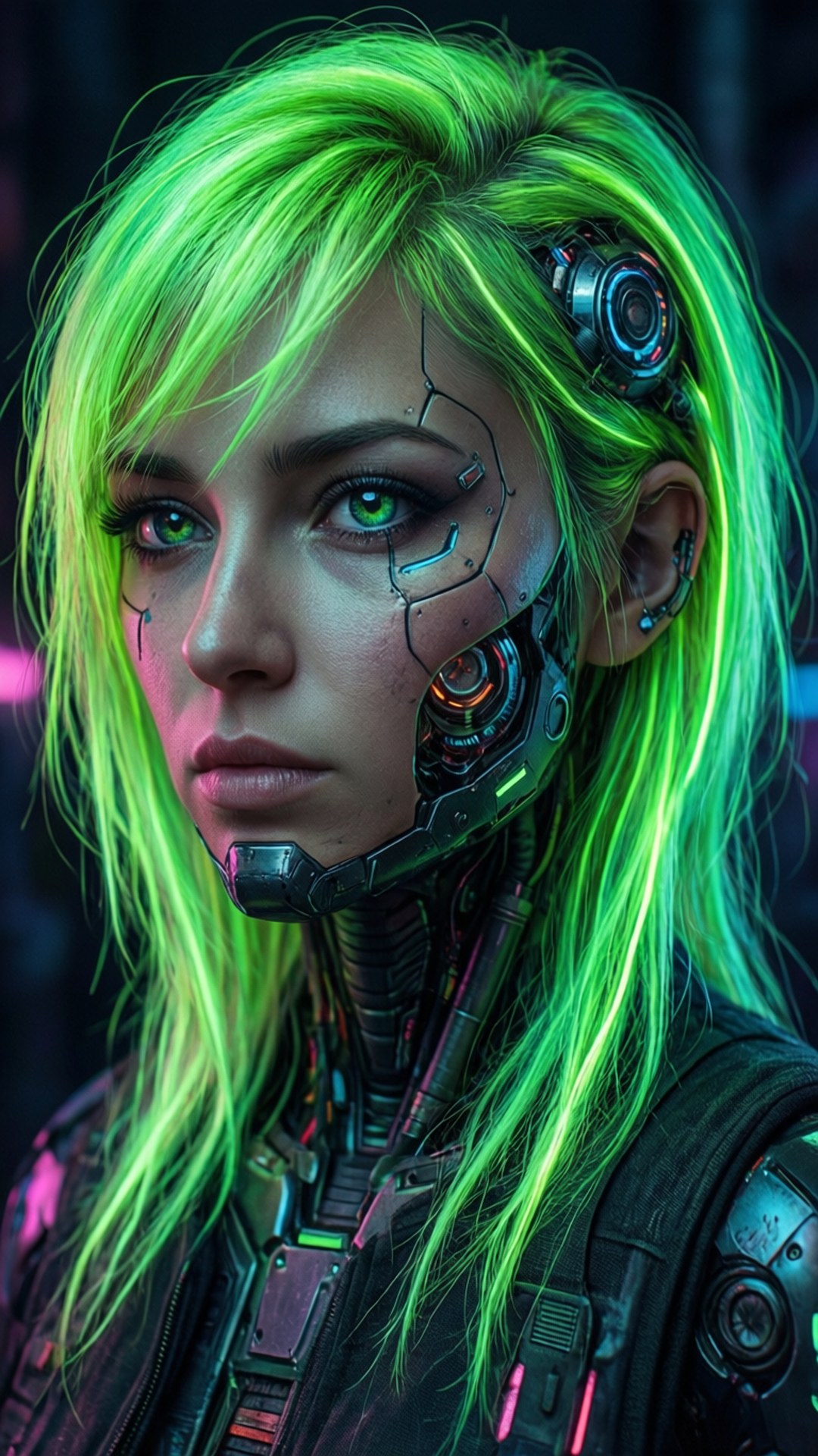 Muse ya Cyberpunk Picha ya Ukuta