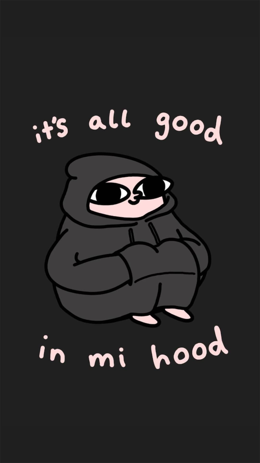Muundo wa Hoodie wa Kuchekesha na wa Kisanii Picha ya Ukuta