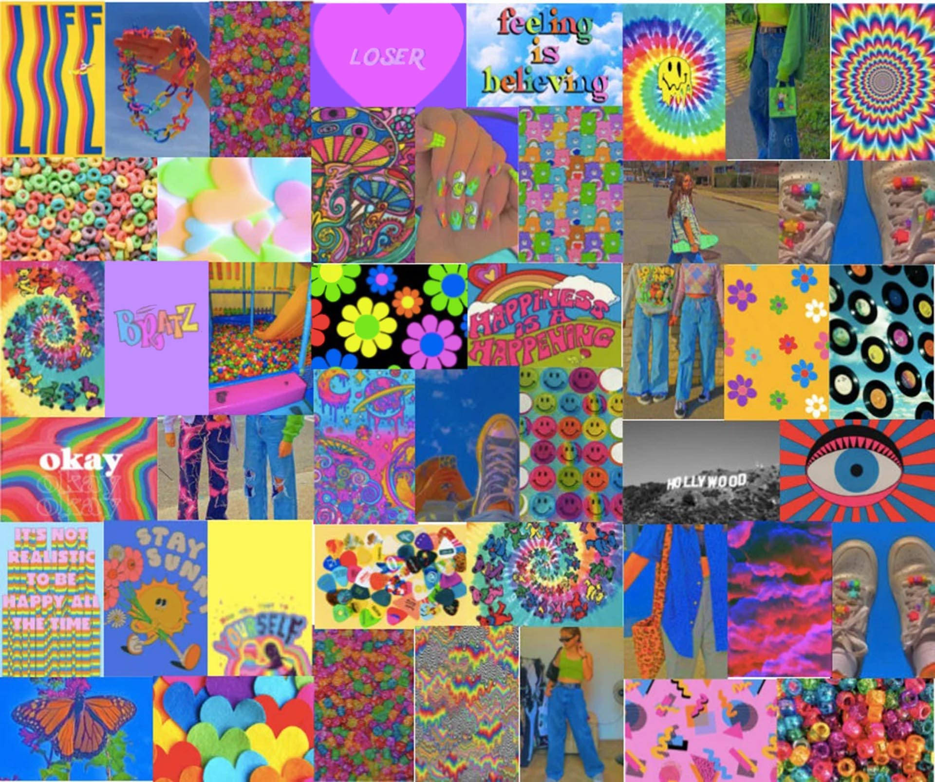 Muundo wa Kisanii wa Psychedelic wa Kujitegemea Picha ya Ukuta