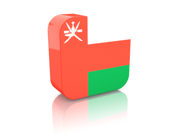 Muundo wa Mchemba wa Bendera ya Oman 3D Picha ya Ukuta