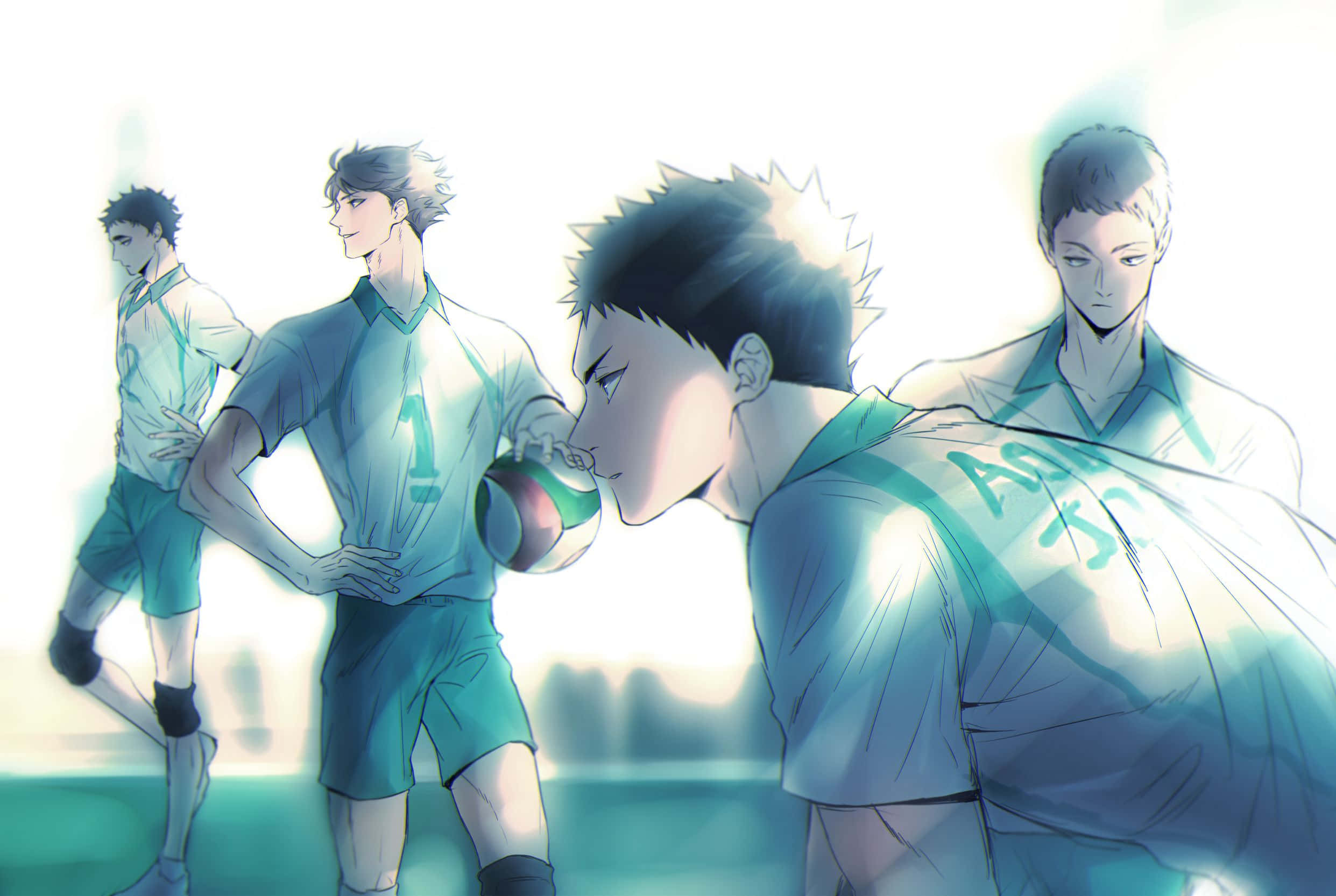 Muundo wa Volleyball Aoba Johsai Picha ya Ukuta