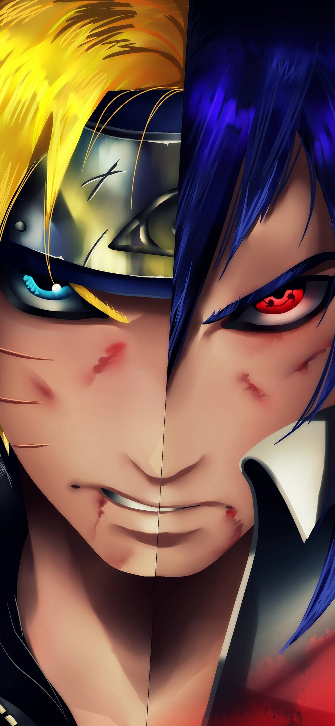 Muungano wa Naruto na Sasuke Picha ya Ukuta