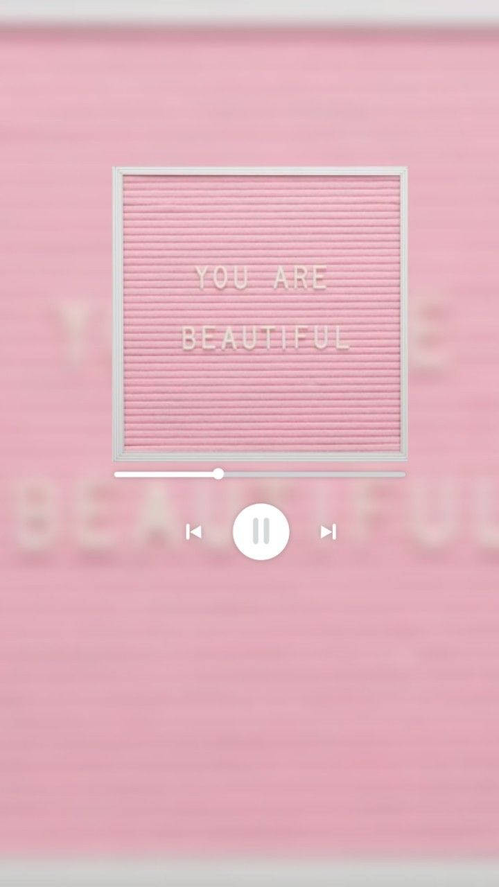 Muziki wa Aesthetic You Are Beautiful Picha ya Ukuta