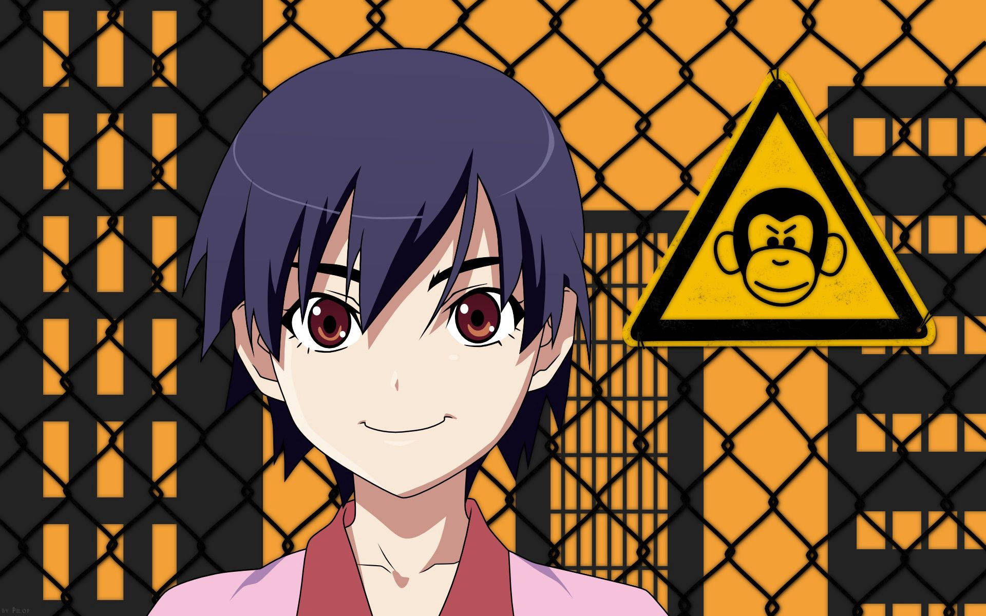 Mvulana Mzuri wa Anime Akitabasamu Picha ya Ukuta