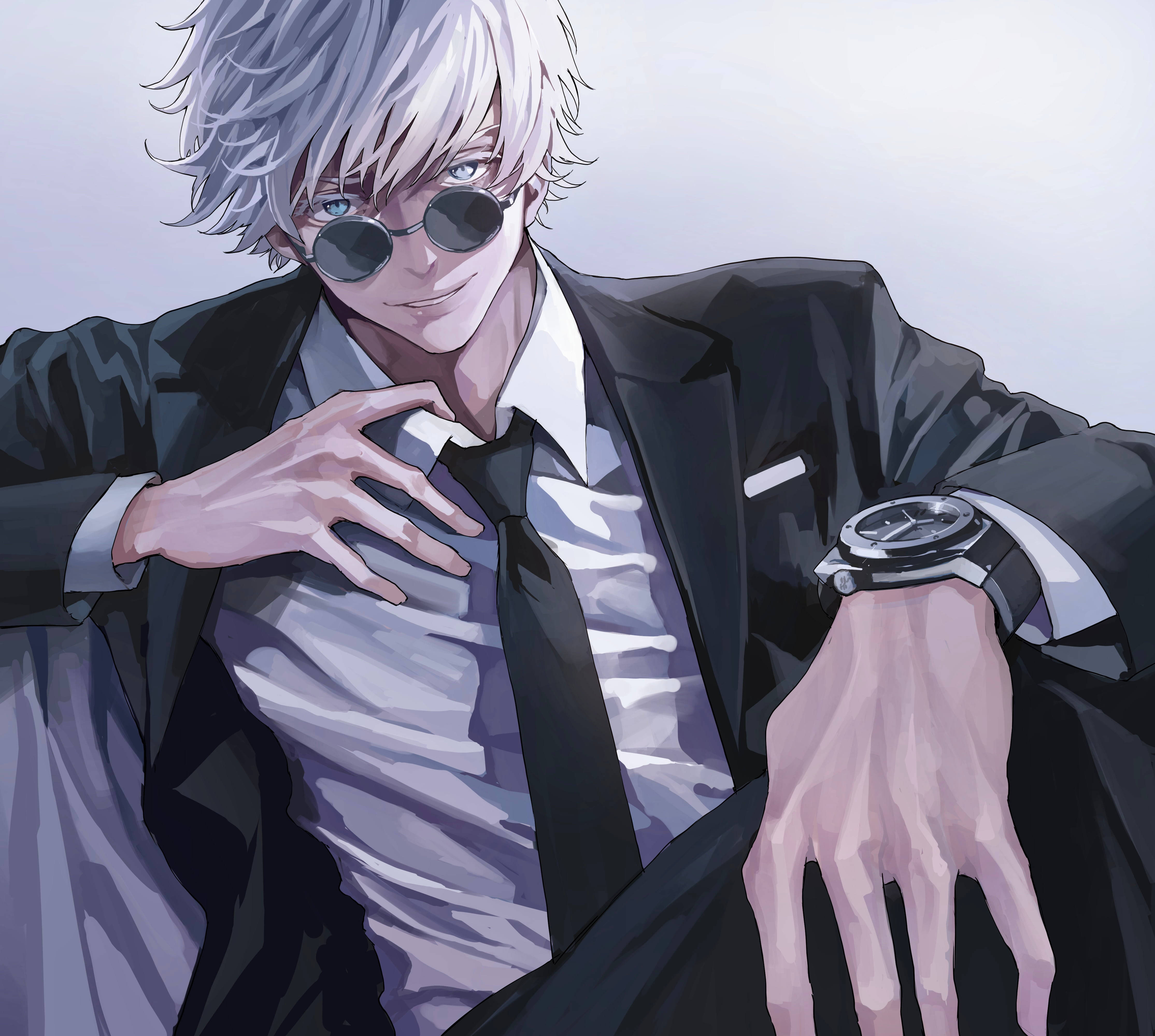 Mvulana Mzuri wa Anime Satoru Gojo Picha ya Ukuta