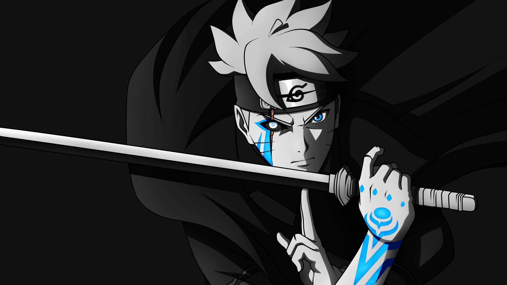 Mvulana wa Anime Boruto Mweusi Picha ya Ukuta