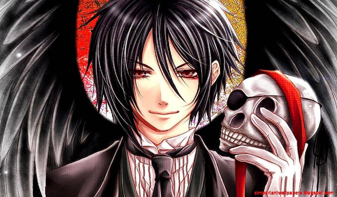 Mvulana wa Anime - Sebastian kutoka mfululizo wa Black Butler Picha ya Ukuta