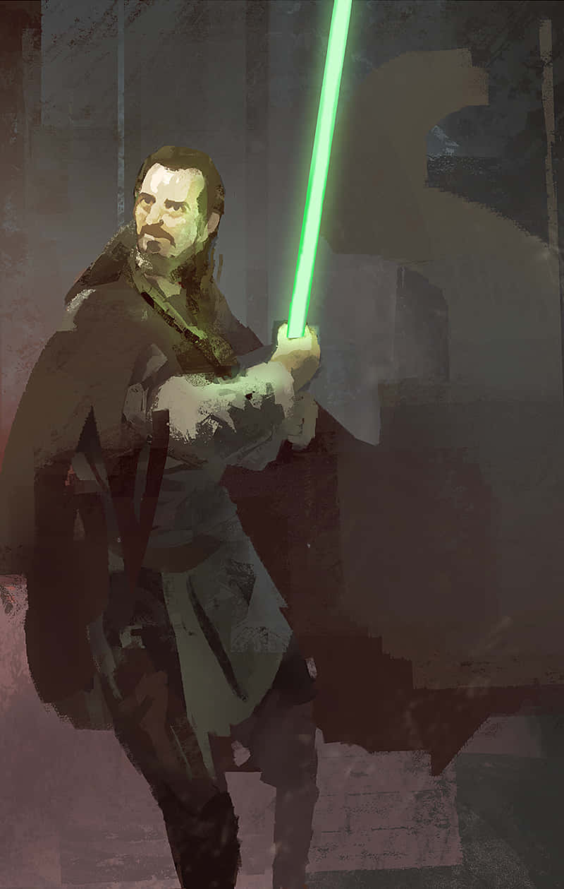 Mwalimu Qui-Gon Jinn, Jedi Knight Mwenye Hikima Picha ya Ukuta