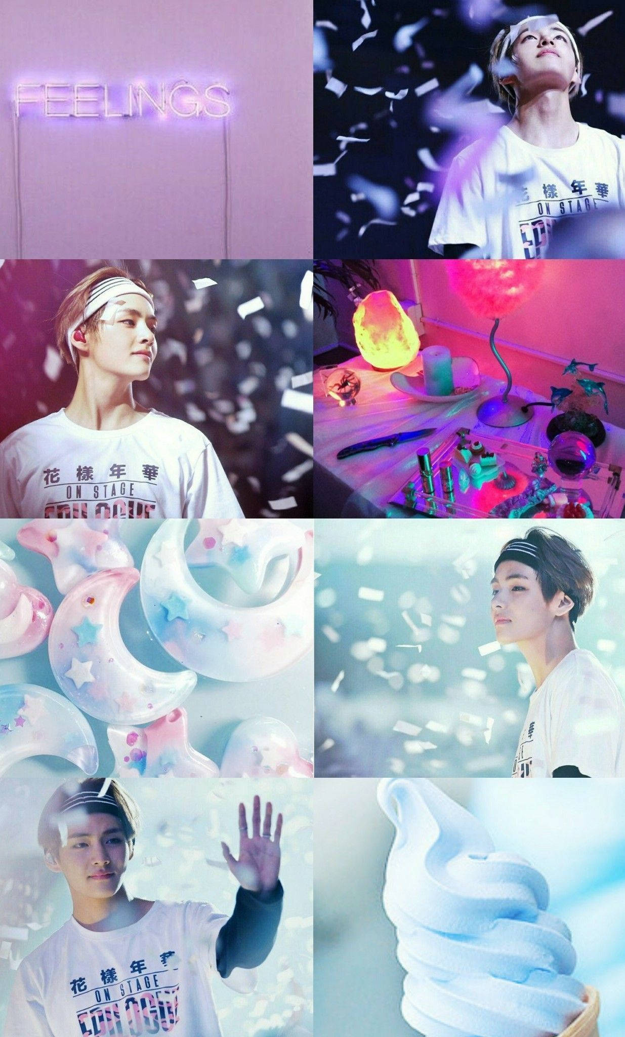 Mwana wa Ndoto Mwanachama wa BTS V Aesthetic Picha ya Ukuta