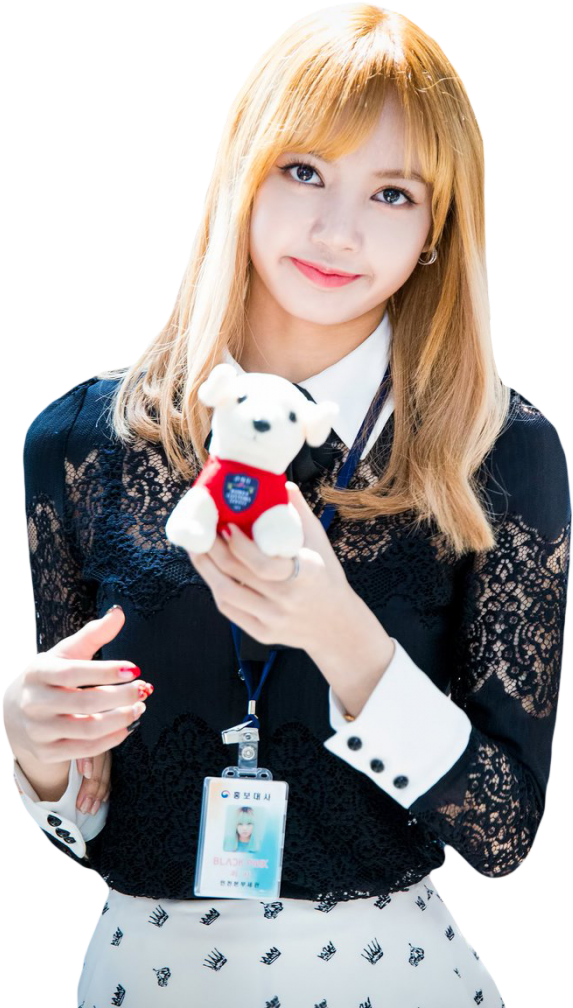 Mwanachama wa Blackpink Akizungusha Teddy Bear Picha ya Ukuta