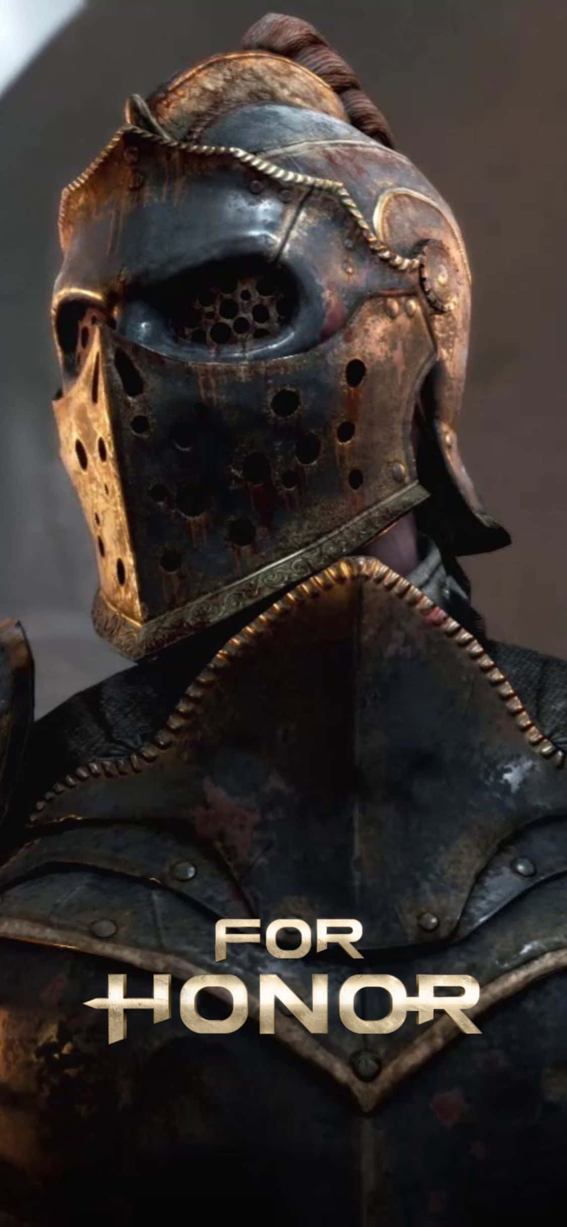 mwanaume katika vifaa vya vita na maneno for honor Picha ya Ukuta