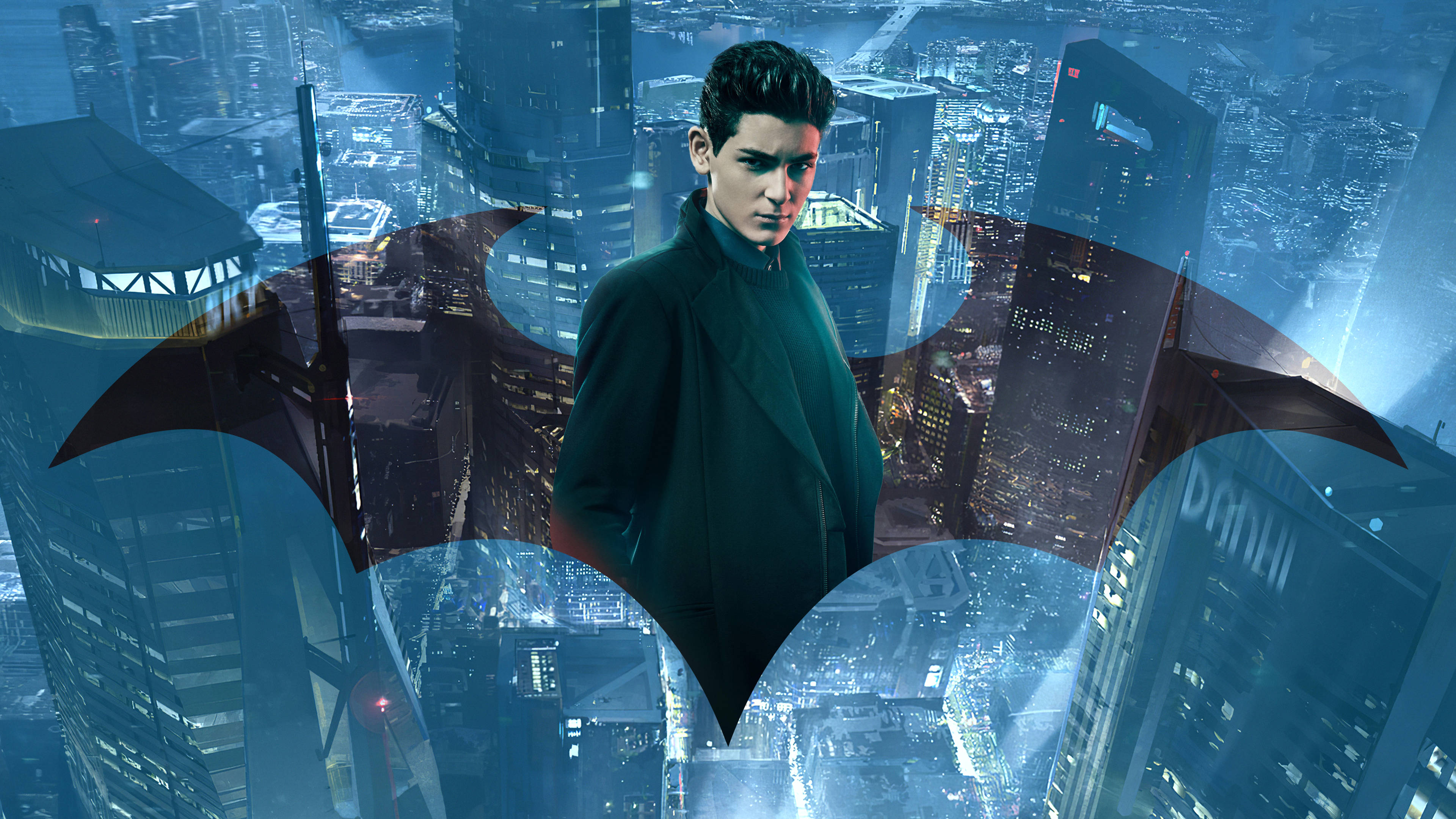 Mwandishi wa Bluu 4K Gotham Batman Picha ya Ukuta