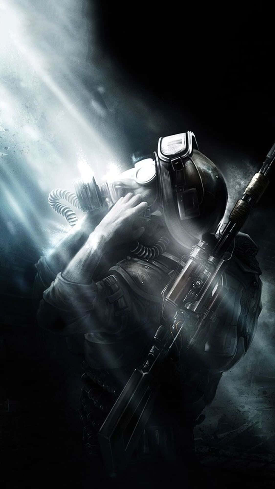 Mwangaza Mkali Unaangaza iPhone X Metro Last Light Background Picha ya Ukuta