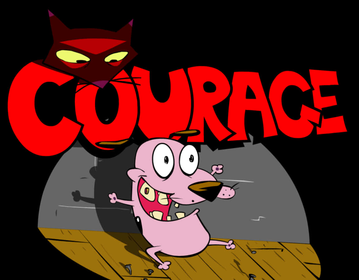 Mwangaza wa Courage Mbwa Mwoga Picha ya Ukuta
