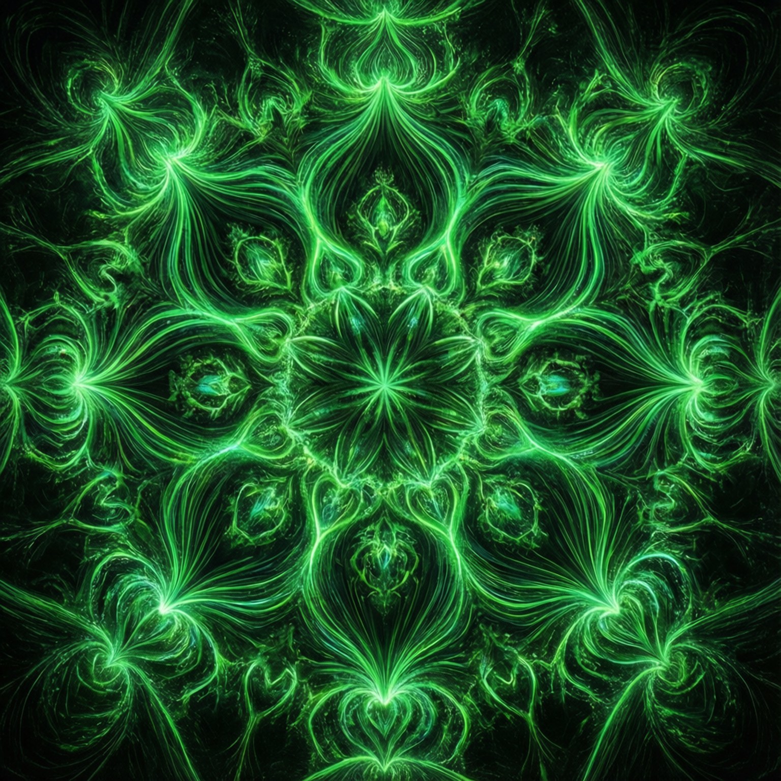 Mwangaza wa Fractal Picha ya Ukuta