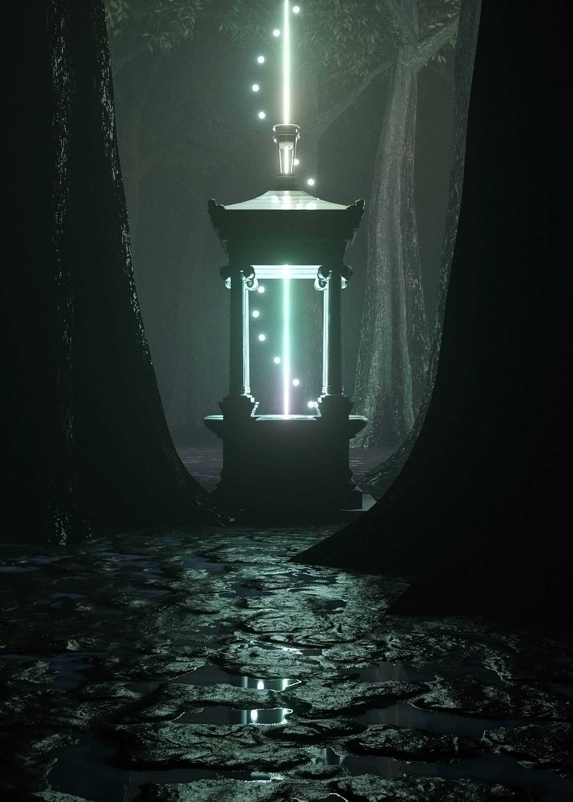 Beam Of Light Portal Picha ya Ukuta