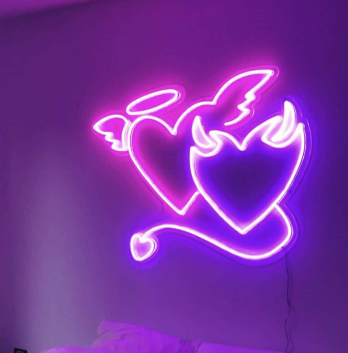 Mwangazie maisha yako na mwonekano wako kwa Neon Aesthetics Picha ya Ukuta