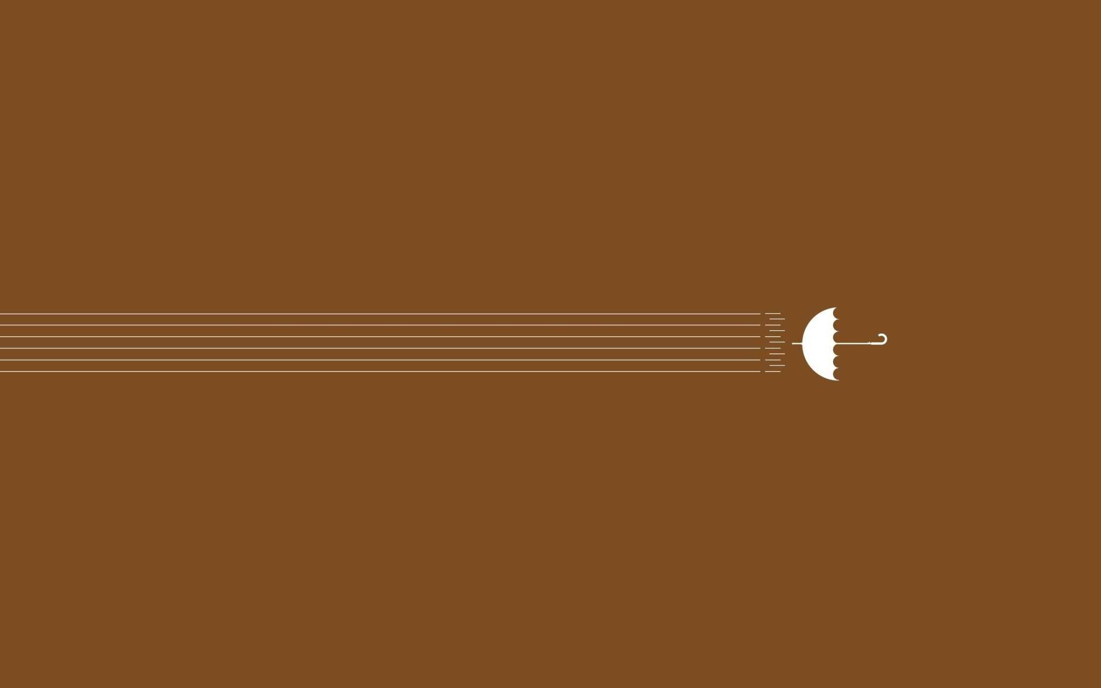 Mwavuli wa Aesthetic wa Beige na Brown Picha ya Ukuta