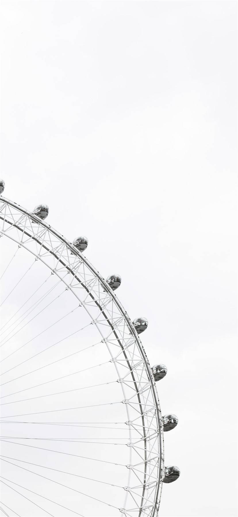Mweupe Sama na Ferris Wheel iPhone Picha ya Ukuta