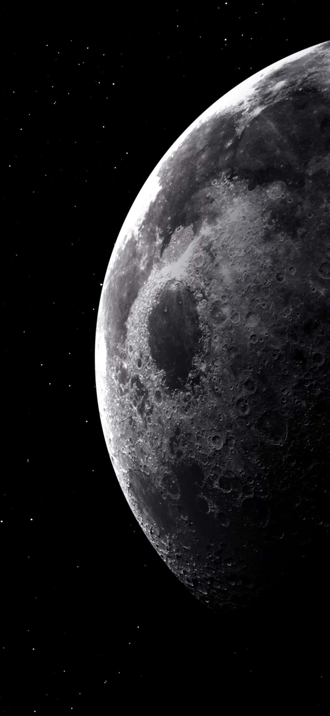 Mwezi Uliopinda iPhone Picha ya Ukuta