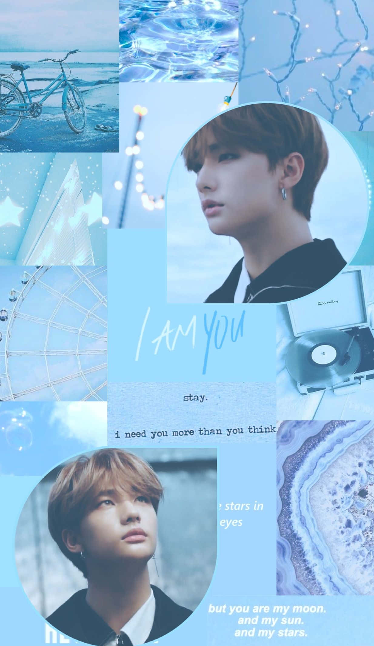Mwimbaji wa Korea Kusini Hyunjin I Am You Collage Picha ya Ukuta