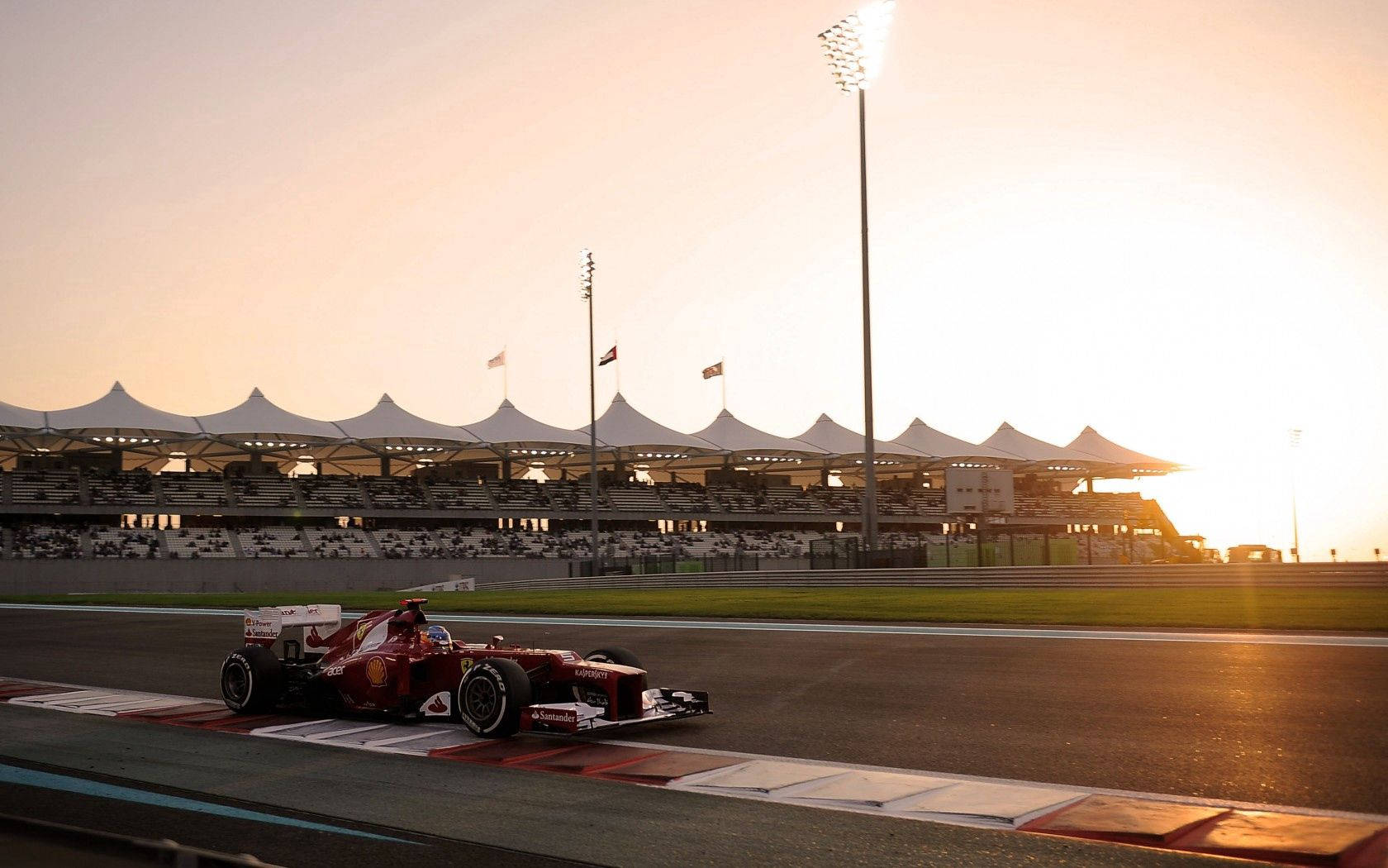 Mwonekano wa Ferrari Formula One uwanjani Picha ya Ukuta