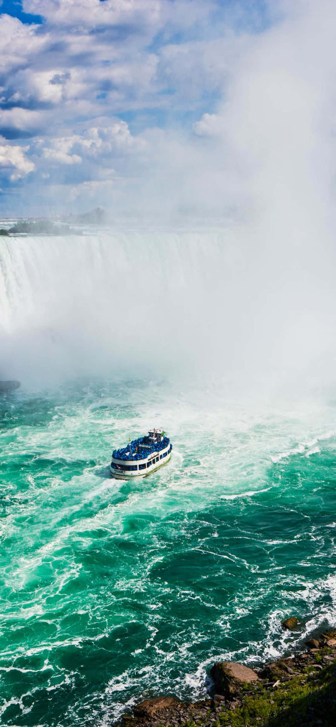 Mandhari ya Kupumua ya Niagara Falls kwenye iPhone X Picha ya Ukuta