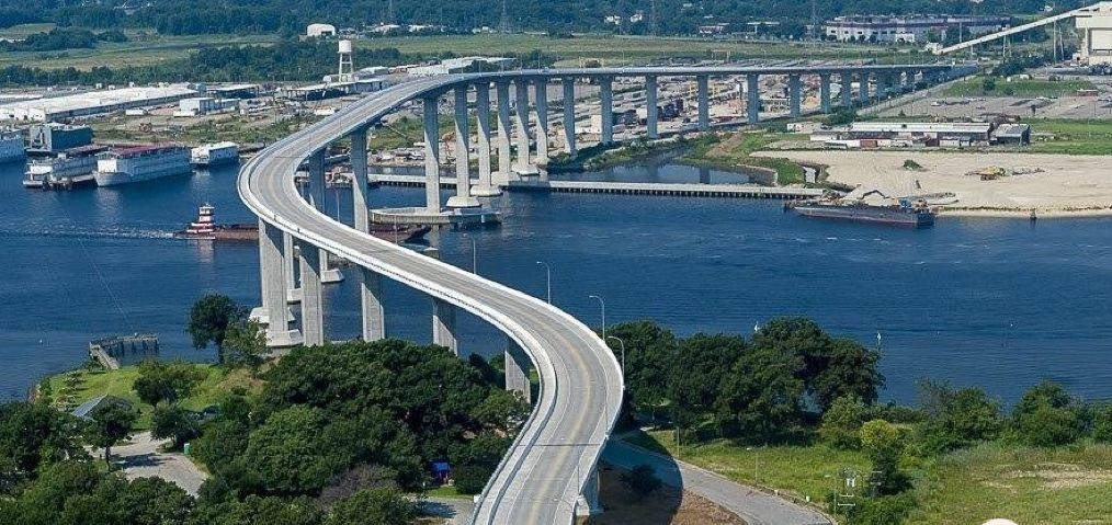 Mwonekano wa Kuvutia wa Daraja la South Norfolk Jordan, Chesapeake Picha ya Ukuta