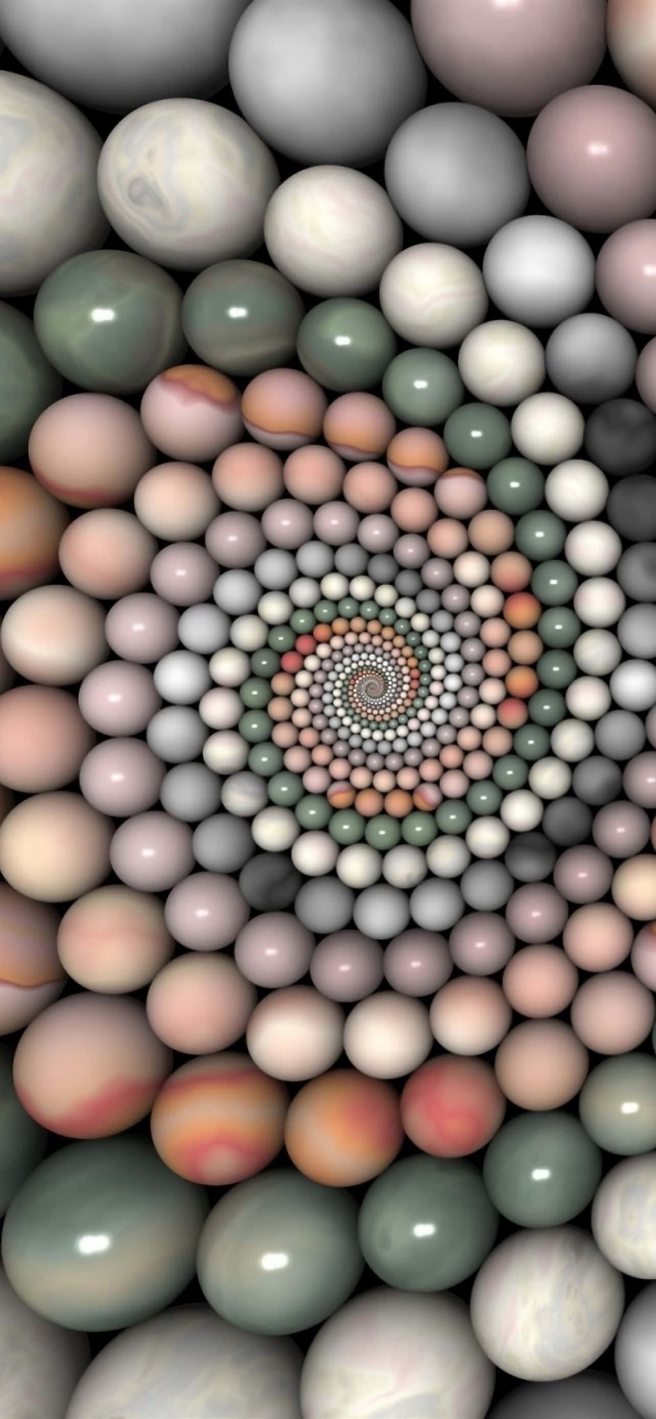 Mazingira ya abstract yenye spiral ya turquoise nyangavu Picha ya Ukuta