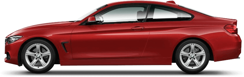 Mwonekano wa Pembeni wa BMW 4 Series Coupe Nyekundu Picha ya Ukuta