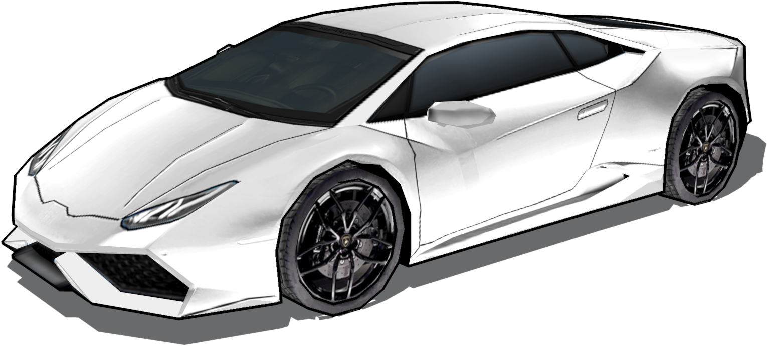 Mwonekano wa Pembeni wa Lamborghini Huracan Nyeupe Picha ya Ukuta