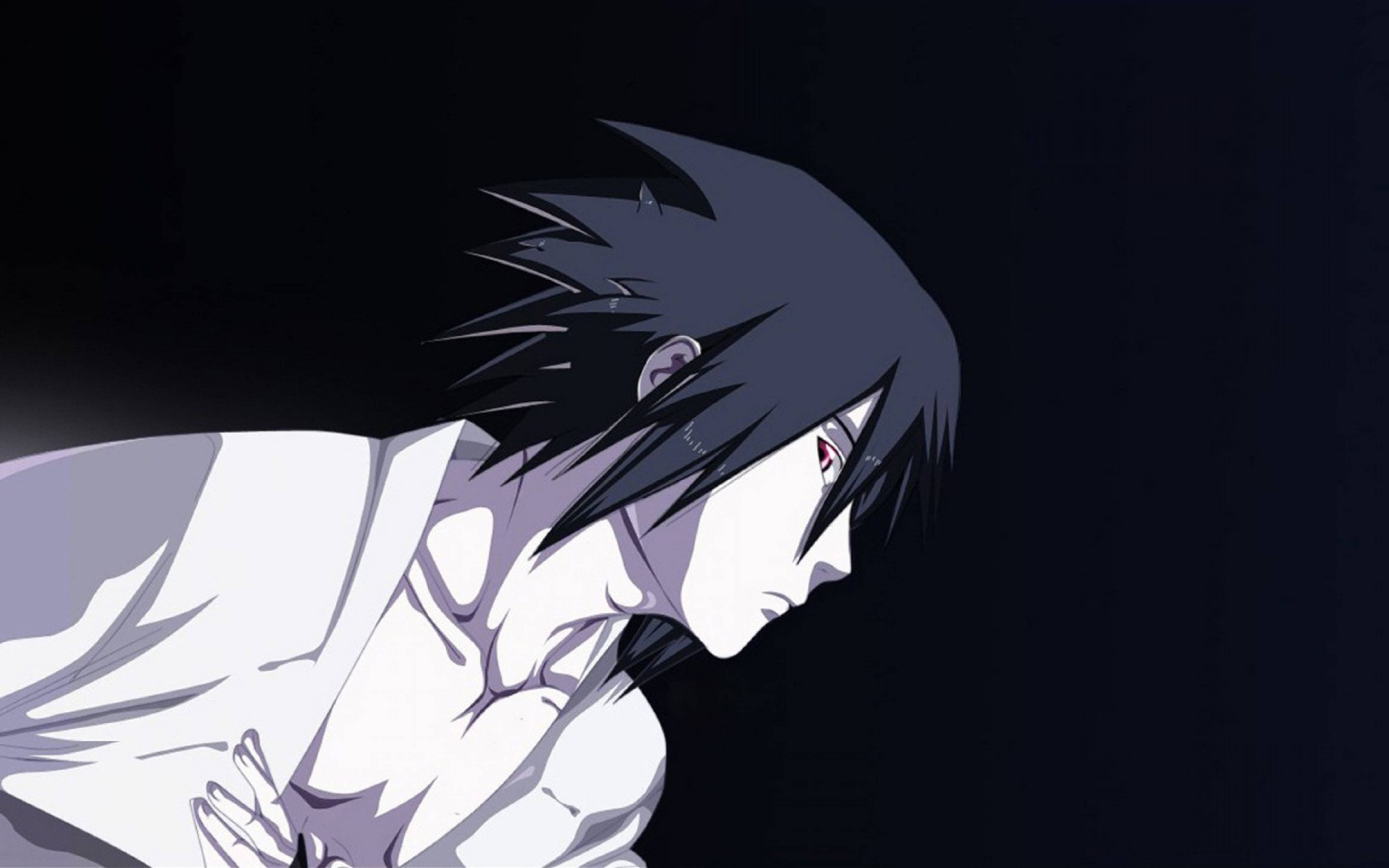 Mwonekano wa Pembeni wa Sasuke Mzuri Picha ya Ukuta