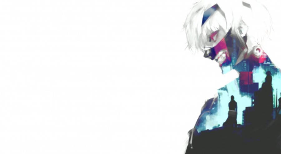 Mwonekano wa Tokyo Ghoul na Silhouette ya Ken Picha ya Ukuta