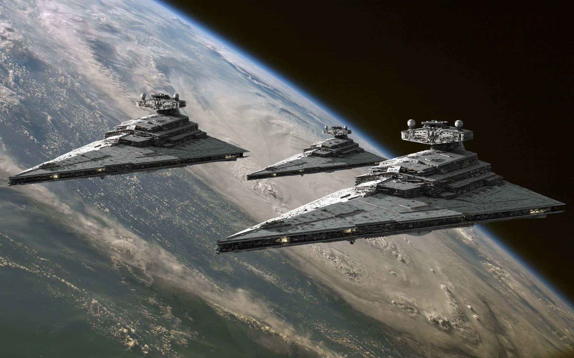 Mwonekano wa Upande wa Imperial Star Destroyer Picha ya Ukuta