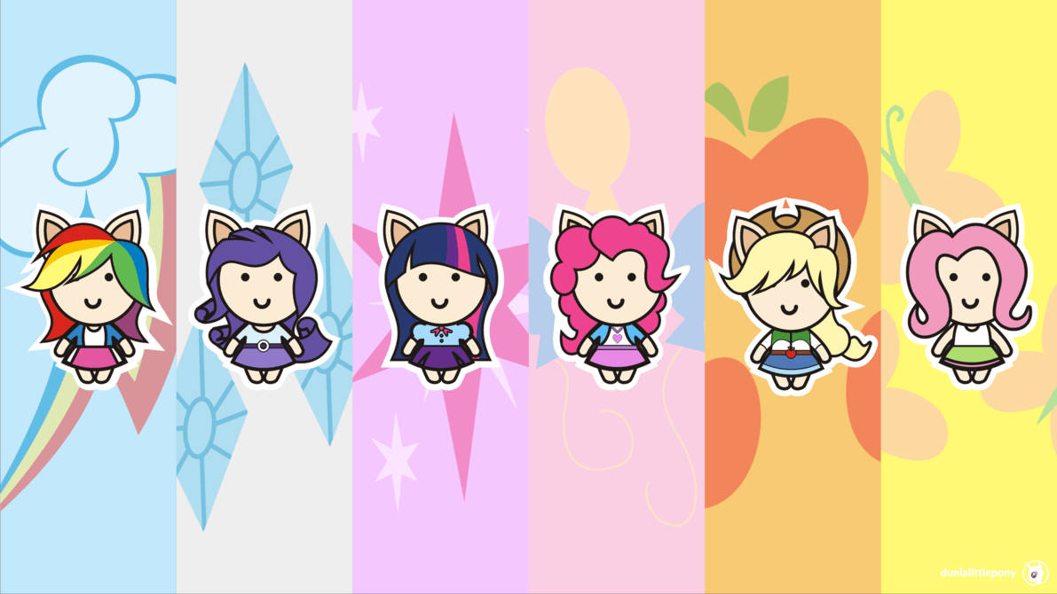 My Little Pony Chibi - Mshenzi na Mtamu Picha ya Ukuta