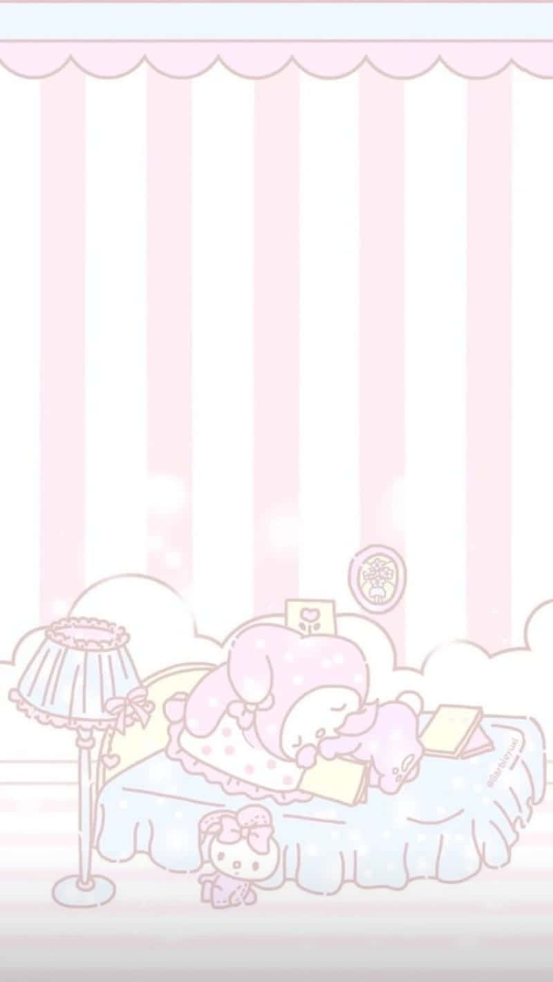 My Melody Mzuri Akiwa Usingizi Picha ya Ukuta