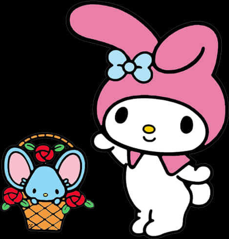 My Melody na Rafiki Picha ya Ukuta