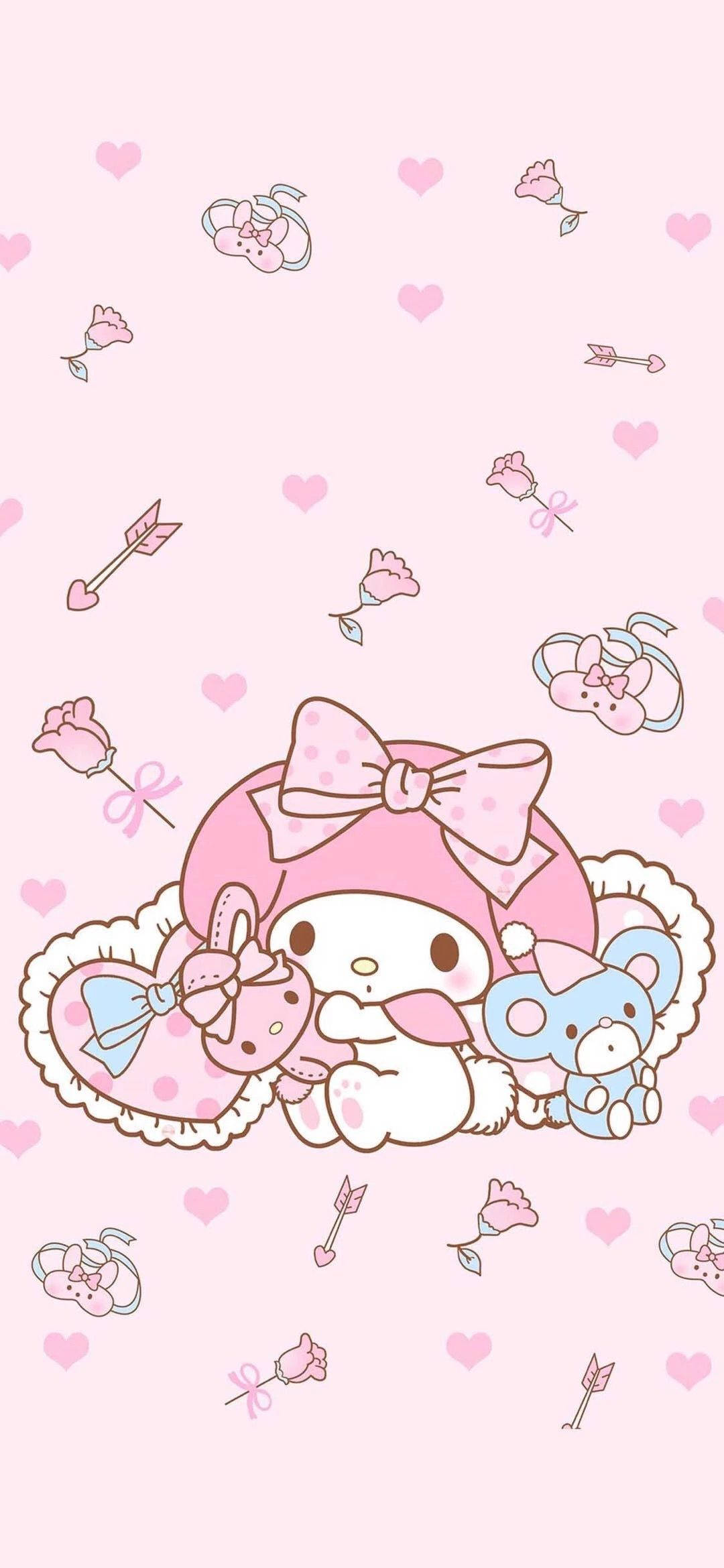 My Melody White Rabbit Picha ya Ukuta