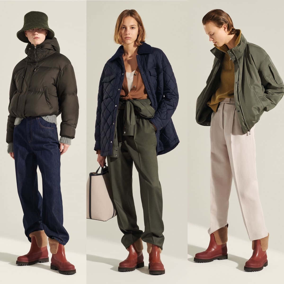 Nadhari kutoka kwa Mkusanyiko wa Loro Piana wa Kuwa Tayari Kuwaa wa Fall-Winter 2022 Picha ya Ukuta