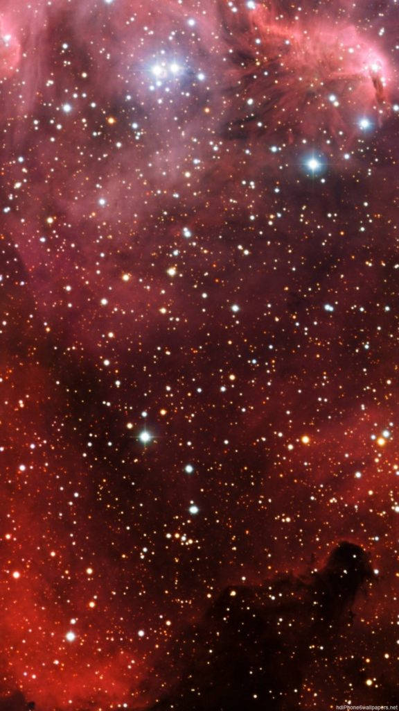 Nafasi ya Galaxy Nyekundu ya iPhone Picha ya Ukuta