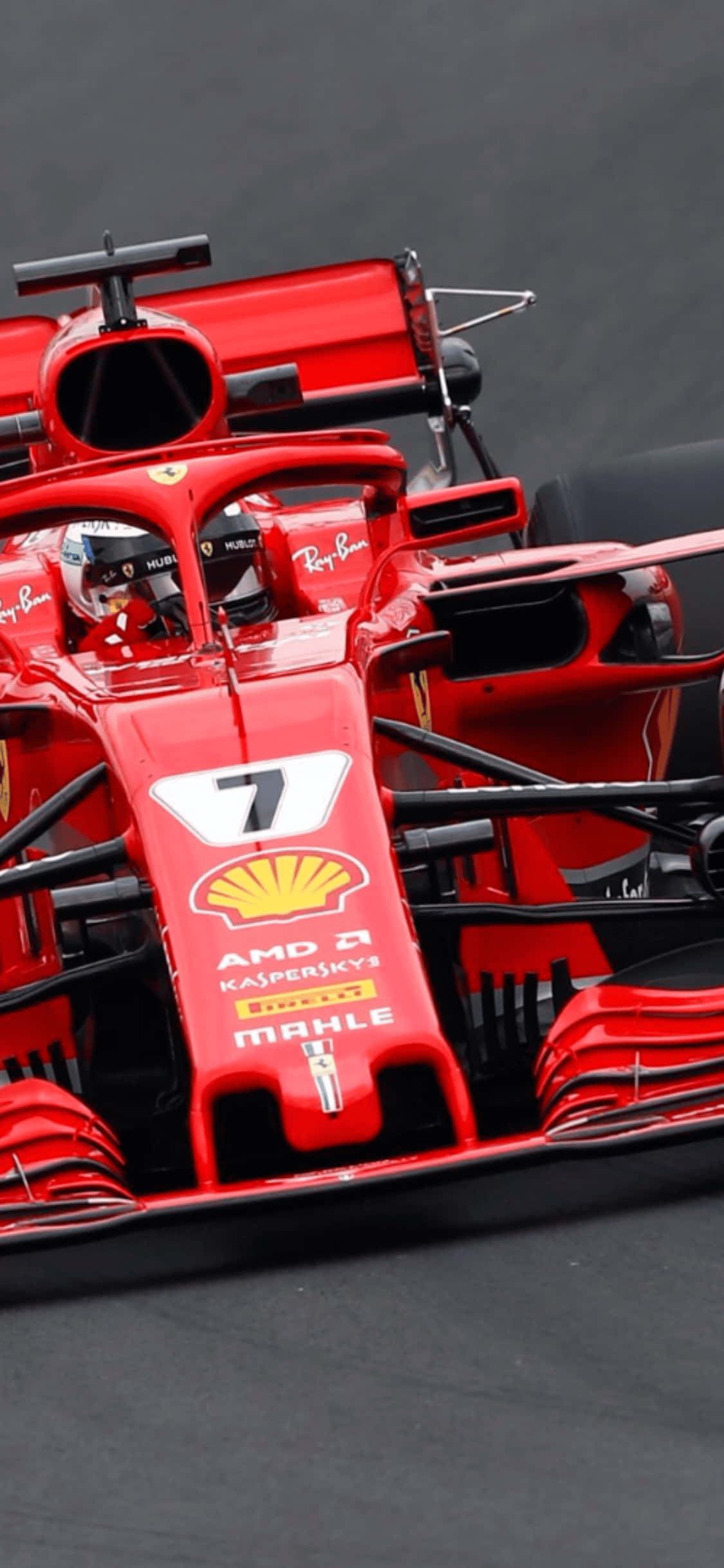 Namba Saba iPhone Xs F1 2018 Background Picha ya Ukuta