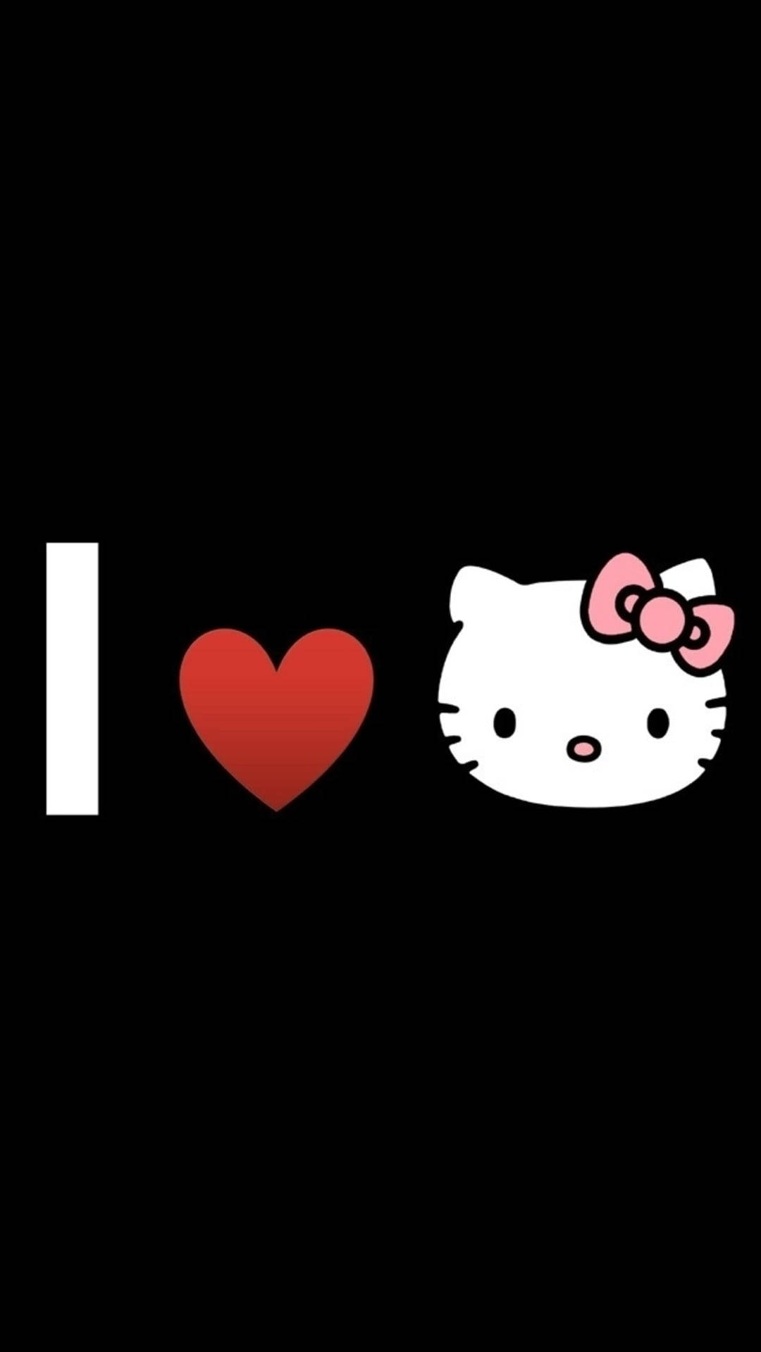 Nampenda Hello Kitty Nyeusi Picha ya Ukuta
