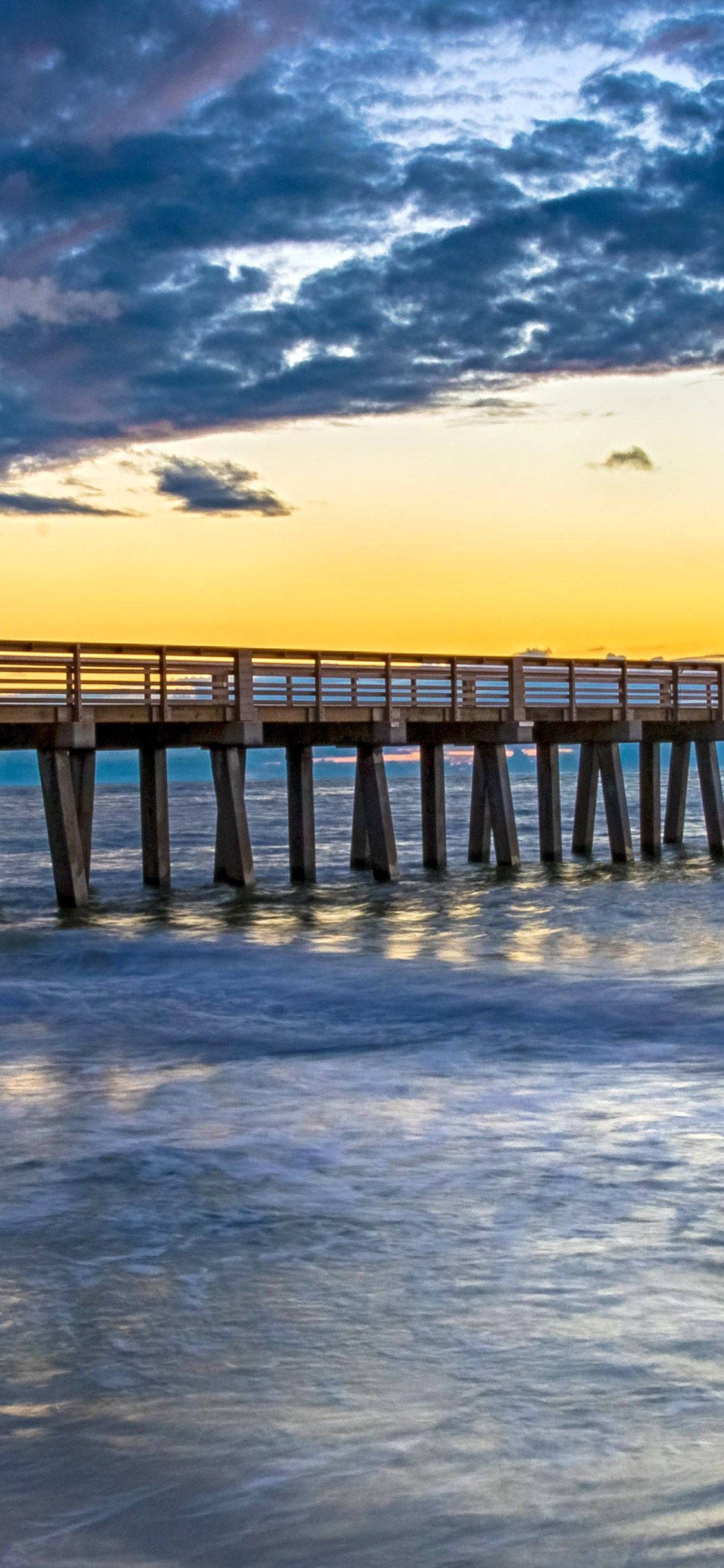 Naples Beach Pier Picha ya Ukuta