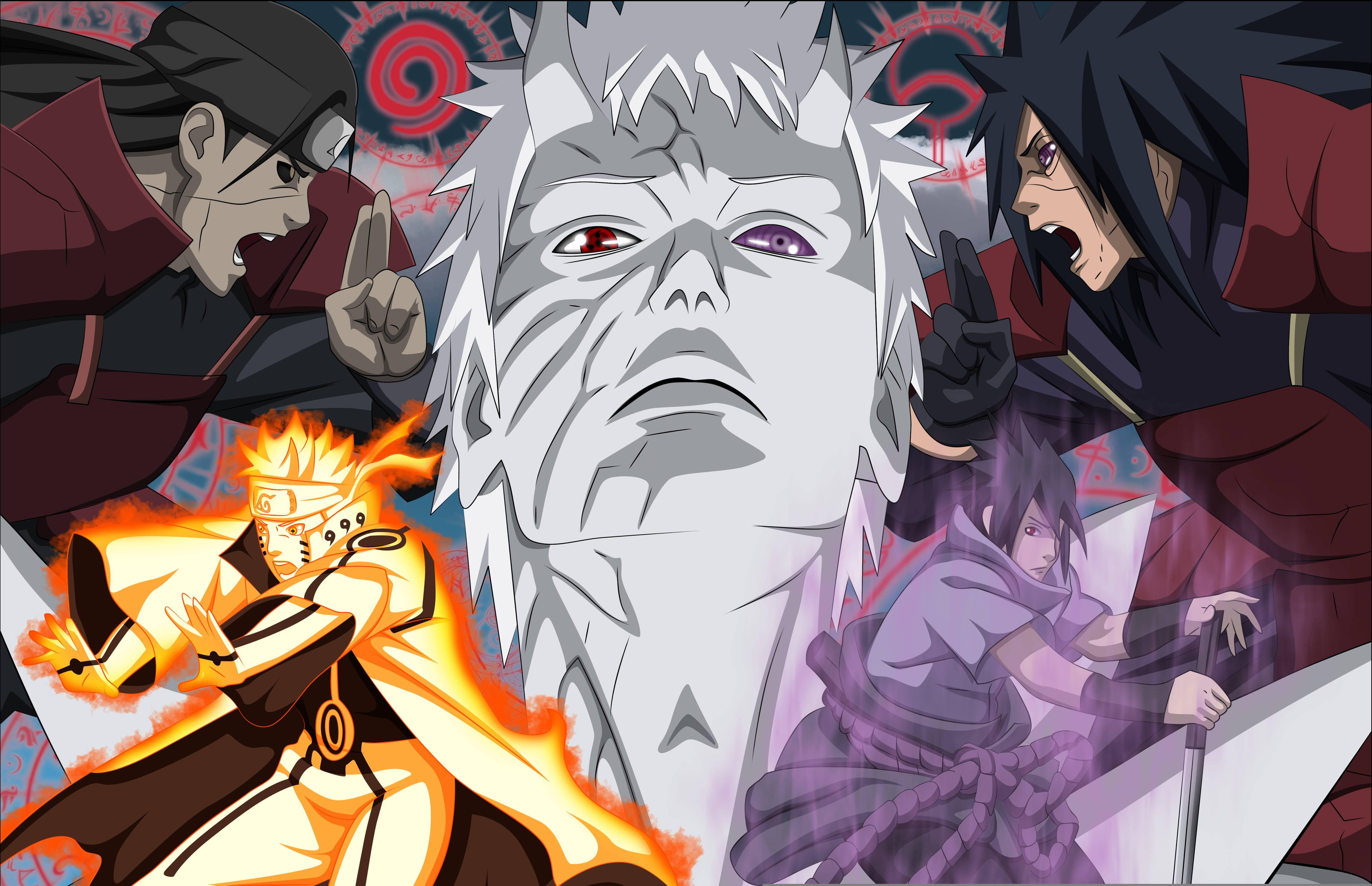 Naruto 4K Obito na Uchiha Picha ya Ukuta