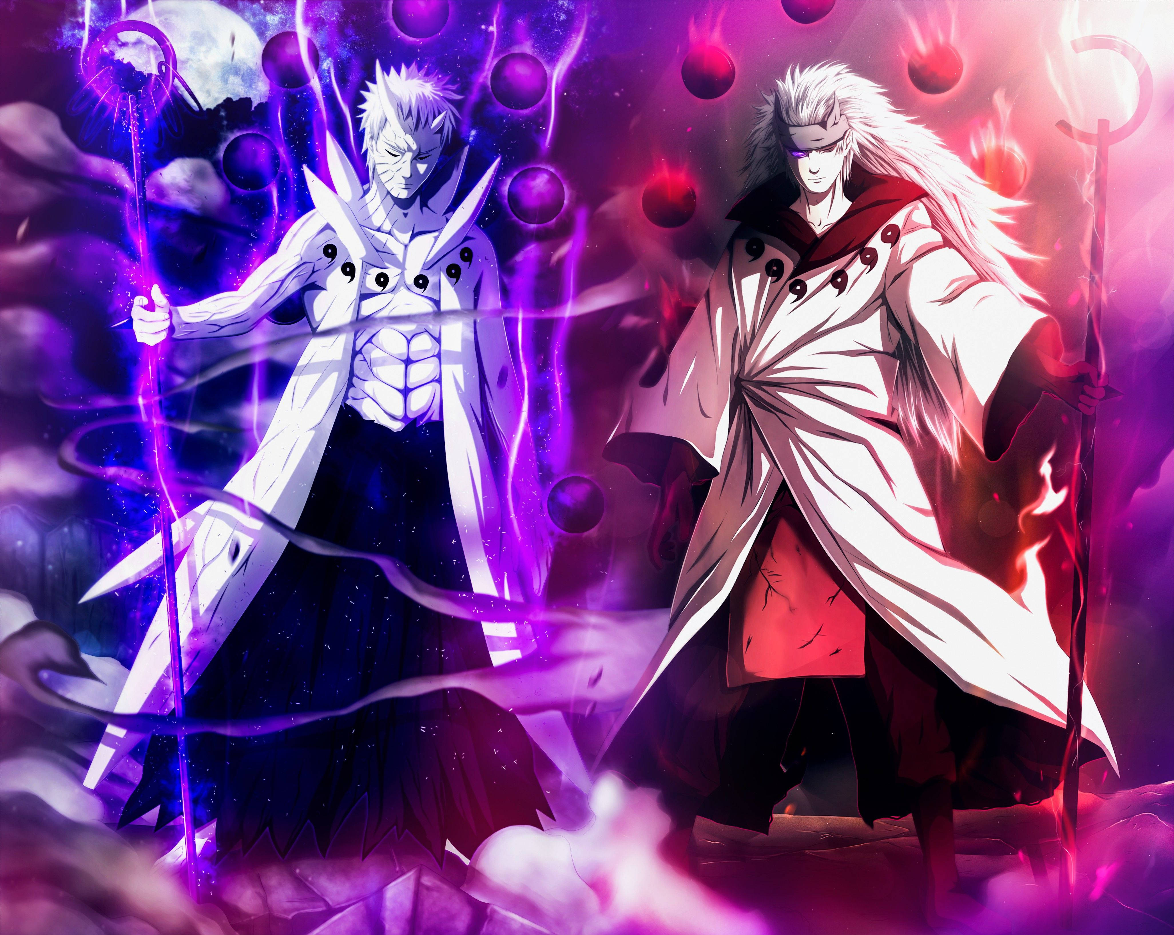 Naruto 4K Obito na Madara Picha ya Ukuta