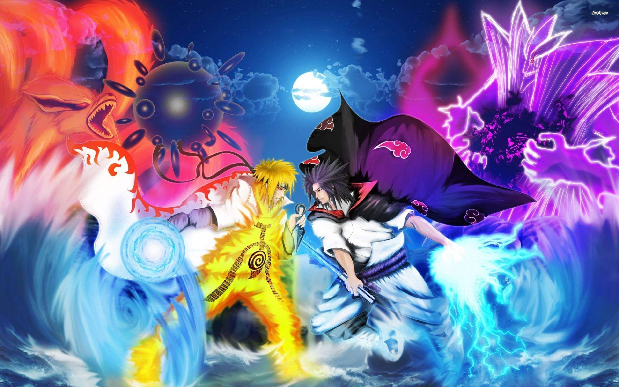 Naruto Baridi Dhidi ya Sasuke Picha ya Ukuta