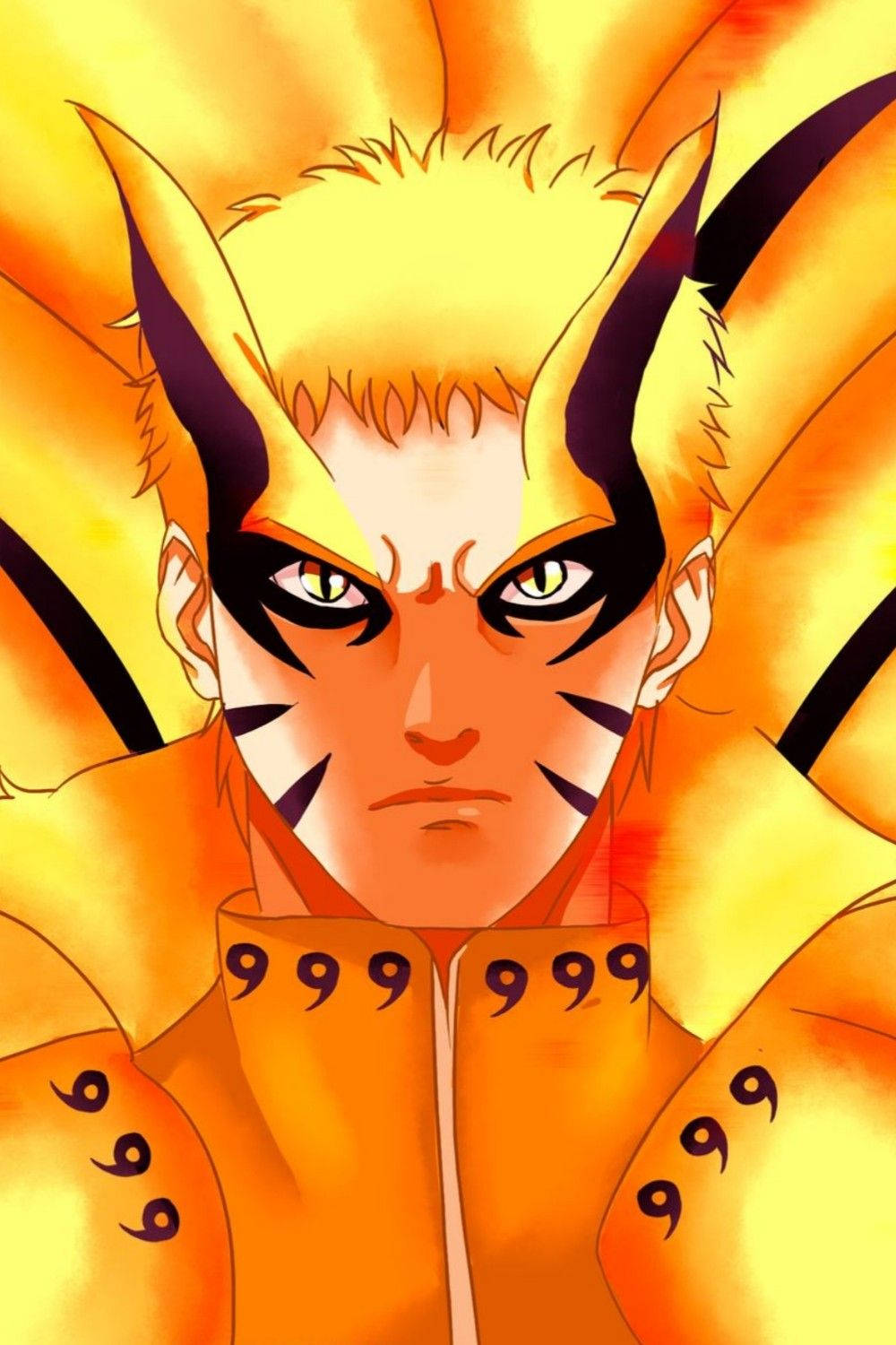 Naruto Baryon Mode Mkali Picha ya Ukuta
